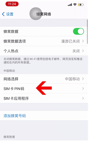 尖峰镇苹果14维修网分享如何给iPhone14的SIM卡设置密码 