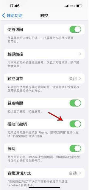 尖峰镇苹果手机维修分享iPhone手机如何设置摇一摇删除文字 